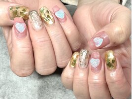 バレンタインネイル