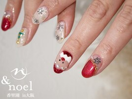 クリスマスネイル レッド