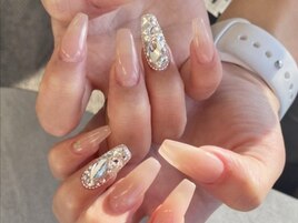 埋め尽くし×透け感ピンク