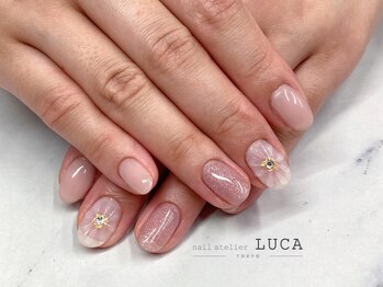 ネイルアトリエルカ(nail atelier LUCA)/M-313 ぷっくりフラワーネイル
