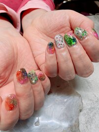 押し花　カラフル
