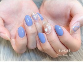 ブルー＊ハートデザイン