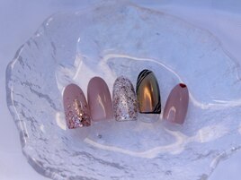 バレンタインネイル