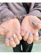 トータルビューティーローズ(Rose)/チェックネイル