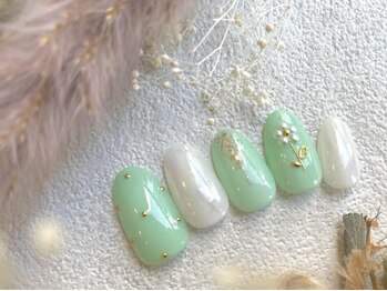 レアレアネイル(Lealeanail)/【パラジェル】スプリングネイル