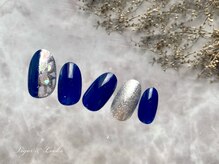 ヴィガー アンド ルックス 白金 目黒(Vigor&Looks)/シンプル　ブルー　ラメ