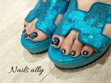 ネイルズアリー 立川店(Nails ally)/シェル×埋め尽くし×ワイヤー