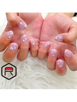 東海最大級ネイルサロン by レディスペネイル 名駅店/ハートリボン定額ネイル!