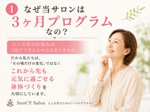 サンシー整体(SunCY整体)/なぜ３ヶ月プランなのか