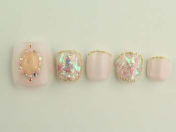 キラキラ・フットネイル6600円