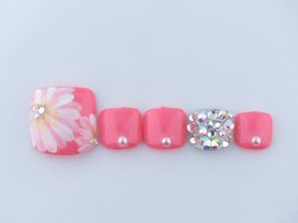 フラワーフットネイル 6600円