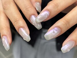 ピンクミラーネイル