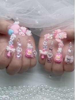 ロータス 渋谷店(LOTUS)の写真/1,000種以上のパーツ★お値段以上のハイクオリティ!!豊富な可愛いパーツで自分好みのネイルが叶う♪
