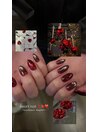 バレンタインネイル