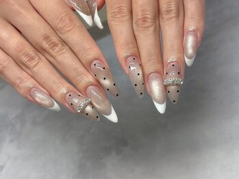 ルミナス 神戸三宮(Luminous)の写真/【オシャレ可愛いモテネイル◎】ちゅるん×ワンホンで今っぽ可愛い指先に♪
