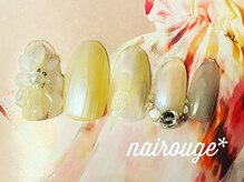 ネイル―ジュ 札幌大通店(nairouge*)/ぷっくりフラワー♪