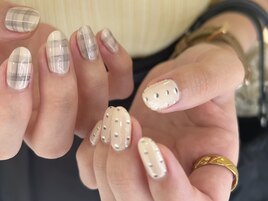 チェック　ちぐはぐ