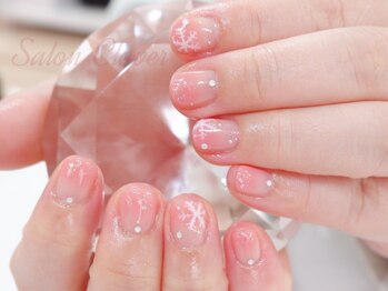 グラデーション×雪の結晶