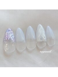 パラジェル紫陽花ネイル