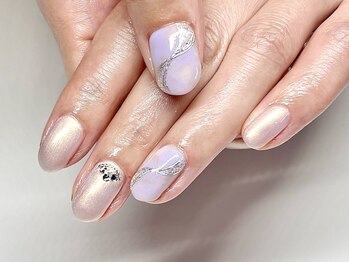 モーヴネイル(mauve.nail)/ラベンダーニュアンスネイル