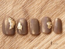 アイネイルズ 吉祥寺店(I nails)/ゴールドマットネイル[吉祥寺]