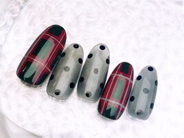 チェックネイル¥7980