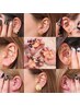  シンプル片耳5つ　耳つぼジュエリー3800→3300円