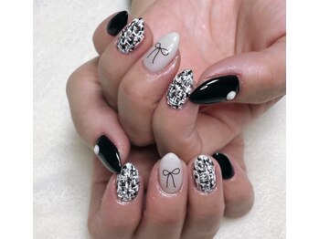 ヒトミネイルズ(Hitomi Nails)/ツイードネイル