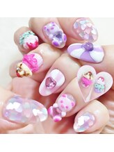 ネイルコレクション ピンク(Nail Collection Pink)/付け放題♪くま＆スイーツネイル