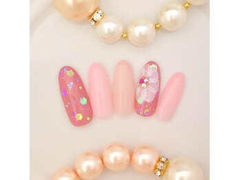 ネイルサロン アンリタ(nail salon AneRita)/シンプル☆シアーフラワー