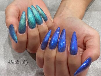 ネイルズアリー 立川店(Nails ally)/ダイアミ×スーパーロング×夏