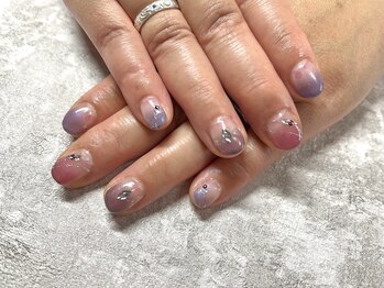 ネイルサロン メイプル(Nail Salon maple)/カラグラにラメライン