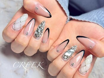 クリーク(CREEK)/黒フレンチキルティングスカルプ