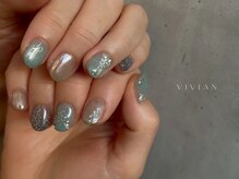 ヴィヴィアン ネイル(Vivian nail)/クリスマス　ブルー