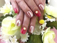 プルミエ ネイル(Premier Nail)/ピンクミラーネイル☆定額