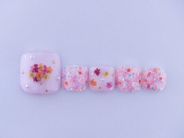押し花フットネイル 6600円