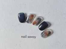ネイル サヴォイ 本厚木店/ニュアンスネイビー¥7700