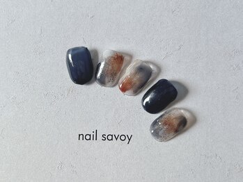 ネイル サヴォイ 本厚木店/ニュアンスネイビー¥7700