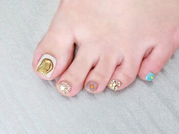ヌル ネイル 新宿(NURU NAIL)/個性派/夏/フット/アート