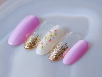 マイクコ プライベートネイルサロン(My Kuko Private Nail Salon)/【HAND】定額Aコース/押し花