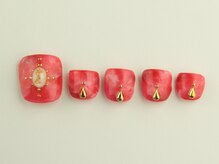 まつげアンドネイル ディアマンローズ(DIAMANT ROSE)/レッドネイル・フット6600円