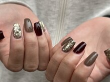 ルナ(LuNa)/秋カラーネイル/ホロネイル