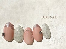 ルークネイル 恵比寿店(LUKE NAIL)/桜カラーミラーフレンチネイル