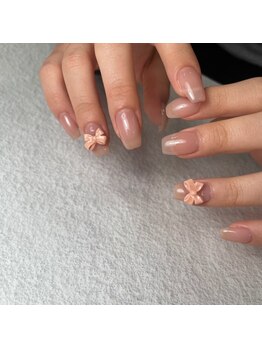 ワンカラー×リボン