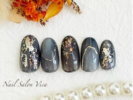 ブラック×シルバーネイル☆
