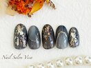 ブラック×シルバーネイル☆