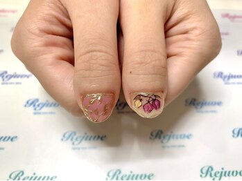 リジュベ(Rejuve)/ミラーネイルで花柄☆