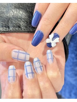 トータルビューティークリア(total beauty clear)/ブルー×チェック☆