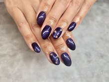 ネイル アイラッシュ 彩 熊谷店/ワンカラー×ストーンー