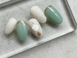涼しげシェルネイル